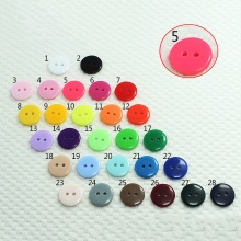 Resin Sewing Buttons Scrapbooking 2 Holes Round Hot Pink 15mm Dia, 100 PCs
