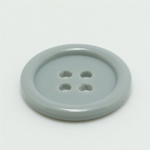 Resina Botón de Costura Scrapbooking 4 Agujeros Ronda Gris 20mm Dia, 100 Unidades