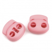 Plástico Cerradura de la cuerda Óvalo Rosa Intenso 20mm x 20mm, 10 Unidades