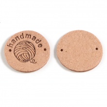 Microfibra Etiquetas Bola del hilado Apricot Beige patrón Ronda 