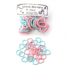 Zamak Knitting Stitch Markers Corazón Multicolor Ronda 12.5mm, 13mm x 12mm, 1 Juego ( 32Unidades/Juego)