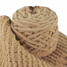 Hilo de Tricotar Super Suave Terylene de Caqui 1 Rollo