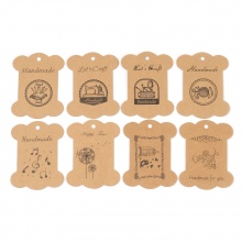 Carretes Vacíos Papel de Marrón Kraft de kraftpaper , Irregular 10.2cm x 7.8cm, 20 Unidades