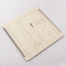 Wood Knitting Accessories Beige 28cm x 28cm, 1 Set