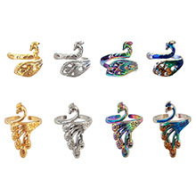Lega Utensili Per Maglieria Accessori All'uncinetto Anello Per Dito Estrattore Per Dito Pavone Multicolore 1 Pz