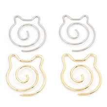 Iron Based Alloy Knitting Needles Cat Animal Spiral Multicolor 5 PCs