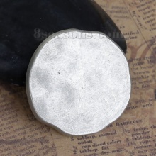 Lega di Zinco Gambo Bottone Irregolare Antico Peltro Tondo Disegno 30mm x 30mm, 2 Pz