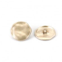 Lega di Zinco Bottone da Cucire Metallo Single hole Tondo Oro Opaco 18mm Dia, 10 Pz