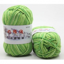 Cotone & Fibra di Latte Filato per Maglieria Super Morbidi Verde 1 Pz