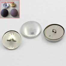 Alluminio Bottone da Cucire Tondo Tono di Alluminio Single hole 28mm x28mm(1 1/8