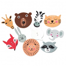 Legno Bottone da Cucire ScrapbookBottone A Random Due Fori 3cm x 2.9cm - 2.7cm x 1.4cm, 8 Pz