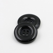 Resina Bottone da Cucire Scrapbook Quattro Fori Tondo Nero 23mm Dia, 50 Pz
