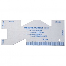 Lega di Alluminio Righello Blu Poligono 10cm x 4cm, 1 fascio