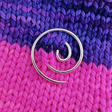 Lega Ferri da Maglia Spirale Tono Argento 4cm x 4cm, 1 Pz
