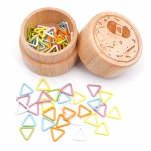 Lega di Zinco Marcatori di Punto a maglia Triangolo A Random Pittura 13mm x 12mm, 1 Scatola （ 60 PCs/Set)
