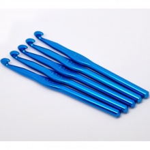 Alluminio Gancio di Crochet Blu 9.0mm 15cm, 5 Pz