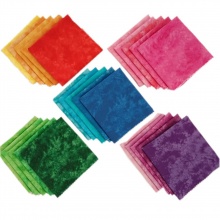 Stoffa Tessuto Multicolore Quadrato Tintura per Cravatta 20cm x 20cm , 1 Serie ( 5 Pz/Serie)