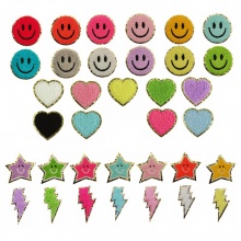 Stoffa Tempo Collezione Applique DIY Scrapbooking Craft Multicolore Stella Autoadesivo 7.8cm x 7.8cm, 1 Serie