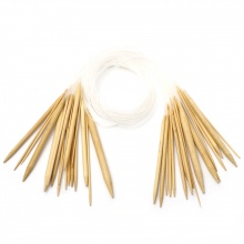 Bambù & ABS Circolare Ferri da Maglia Beige 1 Pz