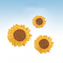 Poliestere Ricamo Rattoppo (Con la colla posteriore) DIY Scrapbooking Craft Giallo Girasole 1 Pz