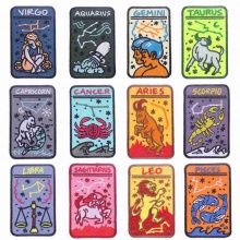 Poliestere Rattoppo (Con la colla posteriore) DIY Scrapbooking Craft Multicolore Rettangolo Costellazione Ricamo 7.8cm x 5cm, 2 Pz