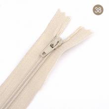 Nylon Cerniera Lampo Bianco Sporco 20cm, 10 Pz