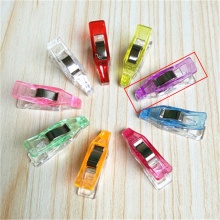 Purple - 20pcs Job Foot Case Multicolor Plastic Clips Fabric Clamps Patchwork Hemming Sewing Tools Sewing Accessories 27mm x 7mm