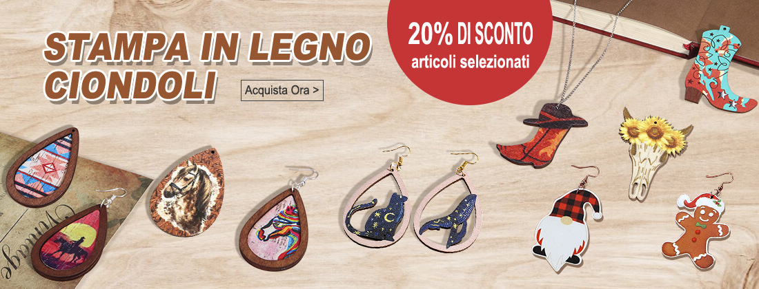 Ciondoli Stampa in Legno