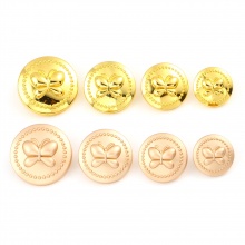 亜鉛合金 昆虫 メタル 金属製 裏穴ボタン ボタン 単穴 円形 多色 蝶 柄 5 個