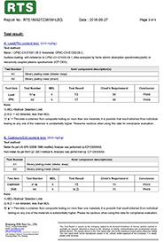 Nickel Test Report